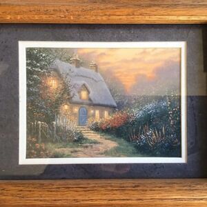 Country Landscape Pictures Oak Frames 5"X7" Lot Of 5